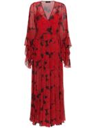 De La Vali Floral Maxi Dress - Red