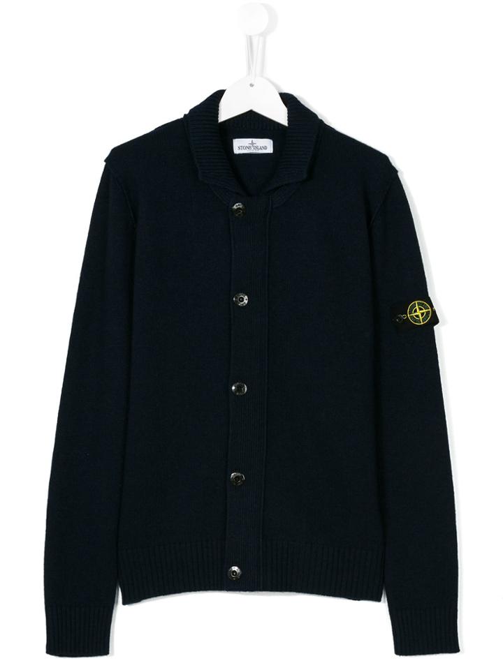 Stone Island Junior Bomber Jacket - Blue