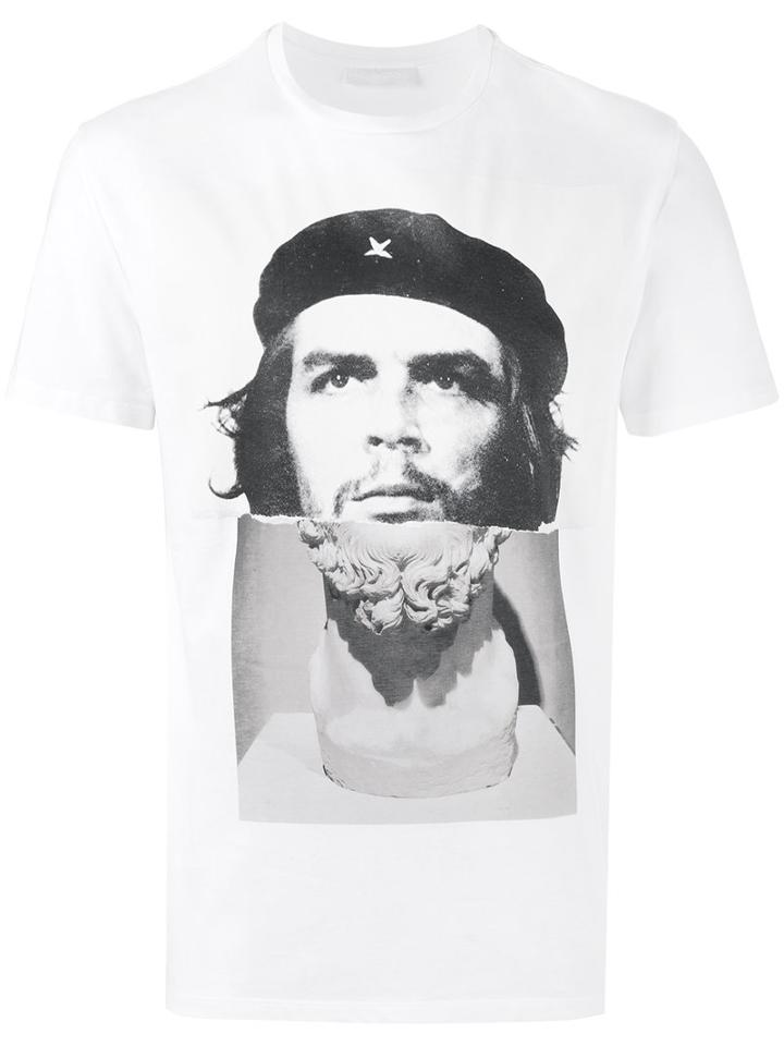 Neil Barrett Hybrid Marble Guevara T-shirt, Men's, Size: Xl, White, Cotton