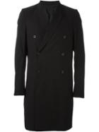 Rick Owens Double Breasted Coat, Men's, Size: 54, Black, Cotton/viscose/cupro