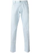 Armani Jeans Plain Chinos, Men's, Size: 31, Blue, Cotton/spandex/elastane