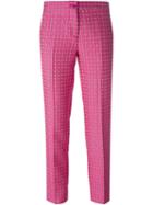 Etro Jacquard Trousers, Women's, Size: 44, Pink/purple, Polyester/polyamide/spandex/elastane