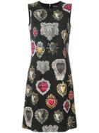 Dolce & Gabbana Jewel Print Shift Dress - Black