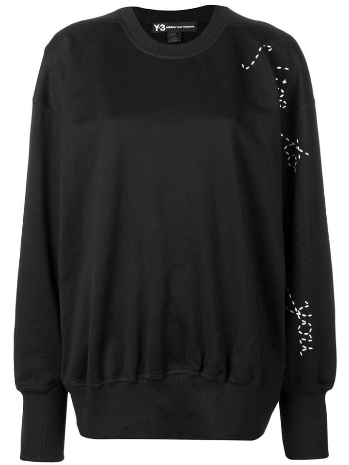 Y-3 Y-3 Adidas X Yohji Yamamoto Sashiko Slogan Sweater - Black