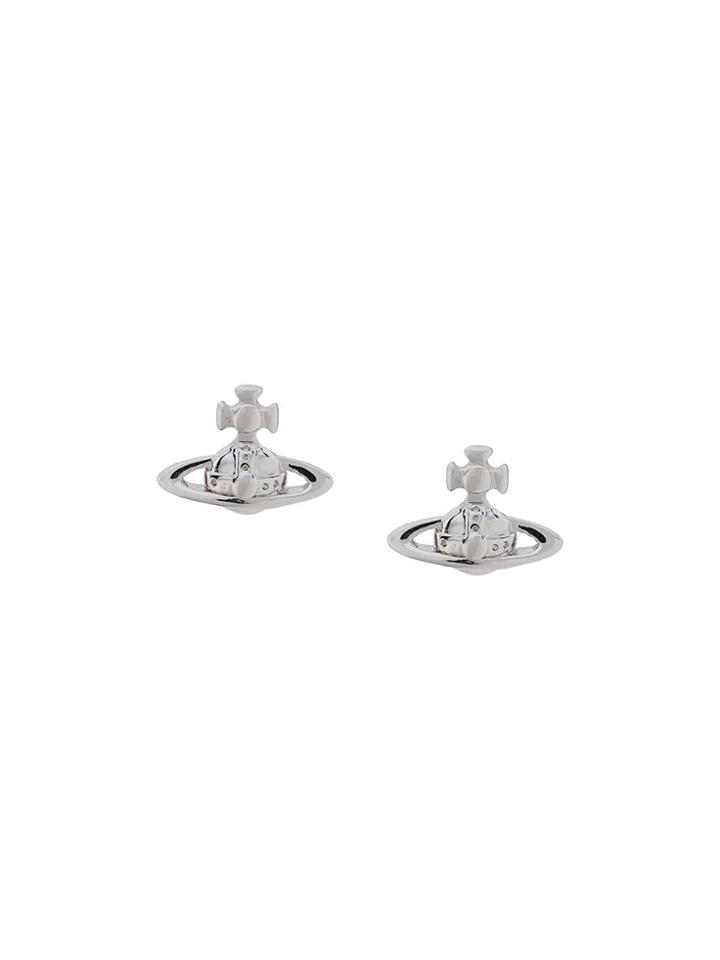Vivienne Westwood Tiny Logo Earrings - Silver