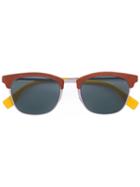 Fendi - 'qbic' Sunglasses - Unisex - Acetate - One Size, Grey, Acetate