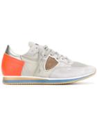 Philippe Model Logo Patch Sneakers, Men's, Size: 41, Grey, Nylon/suede/nappa Leather/rubber