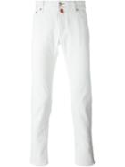 Jacob Cohen Straight Leg Jeans, Men's, Size: 38, White, Cotton/spandex/elastane