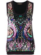 Roberto Cavalli - Knit Paisley Top - Women - Silk/polyester/viscose/virgin Wool - 42, Black, Silk/polyester/viscose/virgin Wool