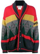 Jc De Castelbajac Pre-owned Colourblock Chunky Cardigan - Blue