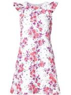 Giamba Floral Print Dress, Women's, Size: 42, White, Polyester/polyimide