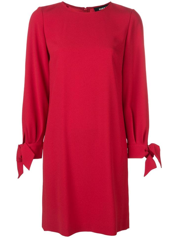 Paule Ka Tie Cuff Dress - Red