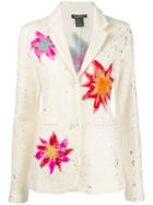 Avant Toi Foil Embellished Printed Blazer - Neutrals