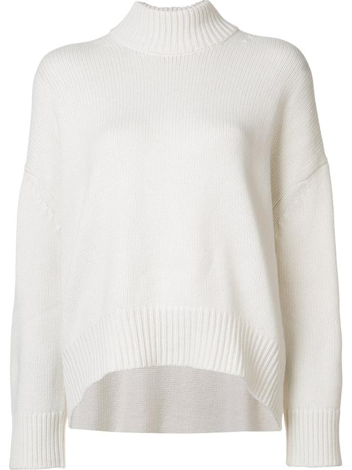 Brock Collection Turtleneck Wide Fit Jumper, Women's, Size: Small, White, Cashmere/wool
