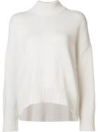 Brock Collection Turtleneck Wide Fit Jumper, Women's, Size: Small, White, Cashmere/wool