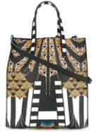 Givenchy Medium Egyptian Art Deco Printed Tote, Women's, Cotton/polyurethane/polyester