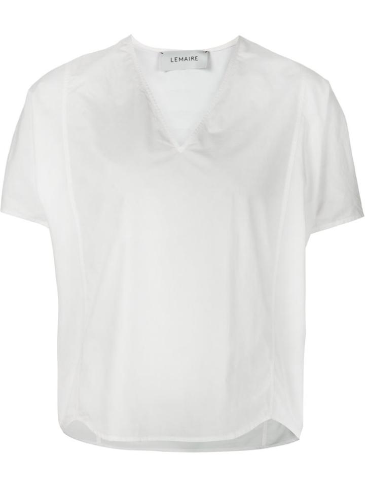 Lemaire V-neck T-shirt, Women's, Size: 36, White, Cotton