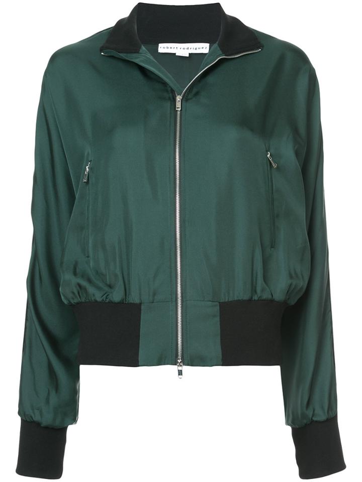 Robert Rodriguez Cropped Bomber Jacket - Green