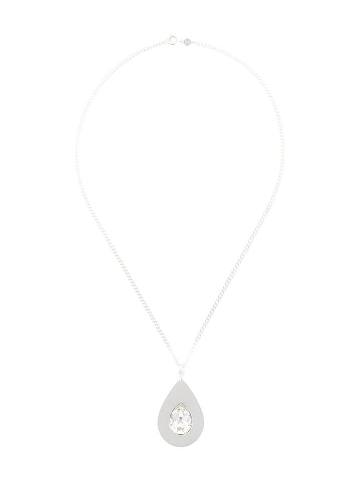 Maison Margiela Crystal Drop Necklace - Metallic