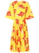 Dolce & Gabbana Fish Print Shift Dress - Yellow & Orange