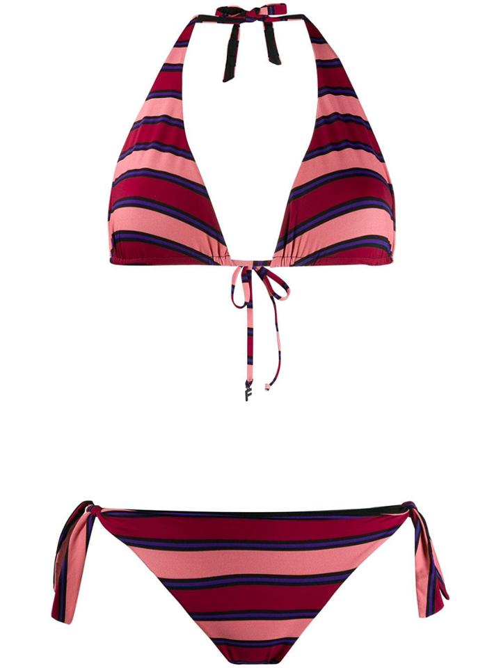 Fisico Striped Bikini Top - Pink
