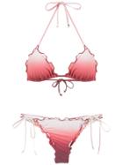 Amir Slama Gradient Print Bikini - Red