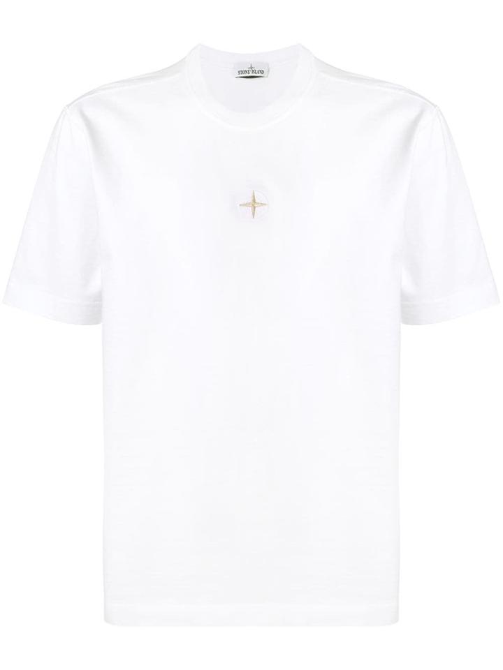 Stone Island Embroidered Logo T-shirt - White