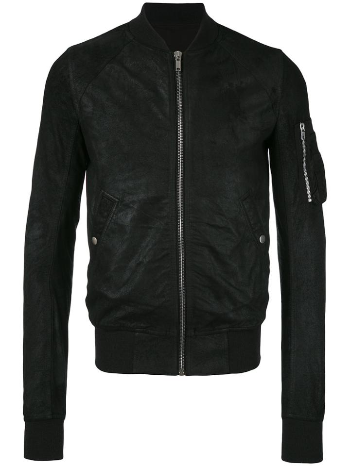 Rick Owens Raglan Bomber Jacket - Black