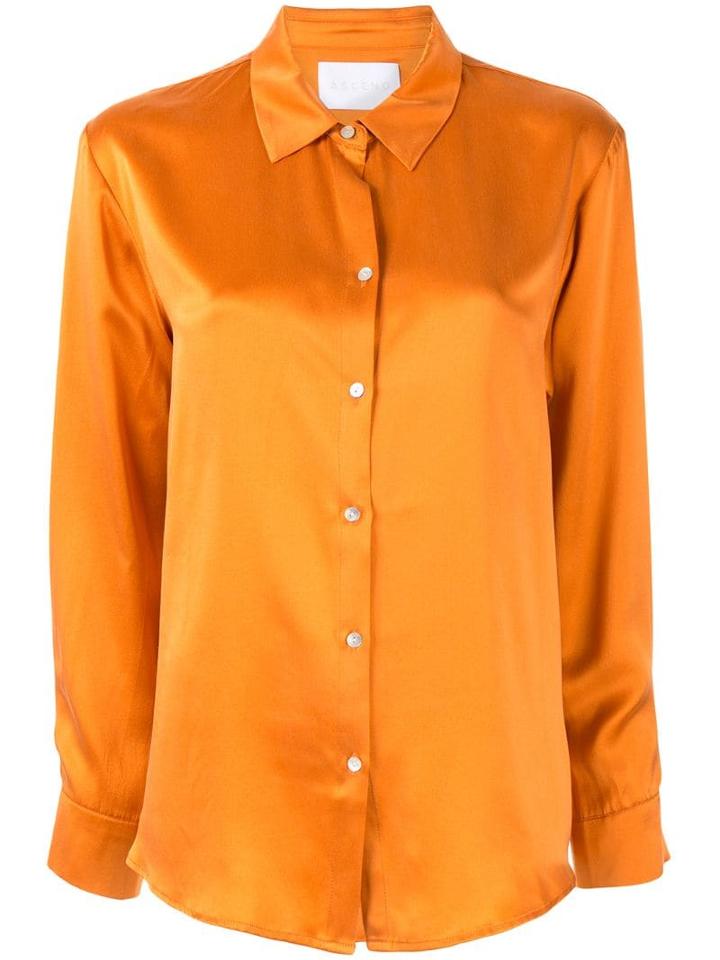 Asceno Marigold Plain Shirt - Orange