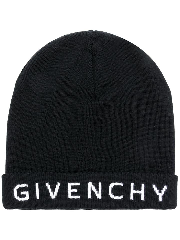 Givenchy Intarsia Logo Beanie - Black