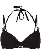 Versace Plain Push-up Bikini, Women's, Size: 1, Black, Polyamide/spandex/elastane