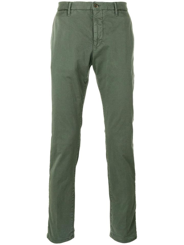 Incotex - Classic Chino Trousers - Men - Cotton/spandex/elastane - 32, Green, Cotton/spandex/elastane