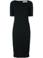 Victoria Beckham Back Zip Dress, Women's, Size: 12, Black, Triacetate/polyester/silk