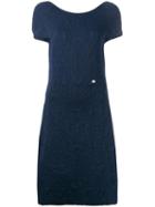 Chanel Pre-owned 2010's Textured Knitted Dress - Blue