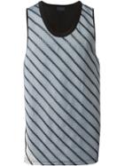 Lanvin Diagonal Stripe Vest, Men's, Size: S, Black, Cotton