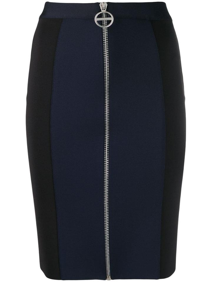 Givenchy Zip Front Panelled Mini Skirt - Blue