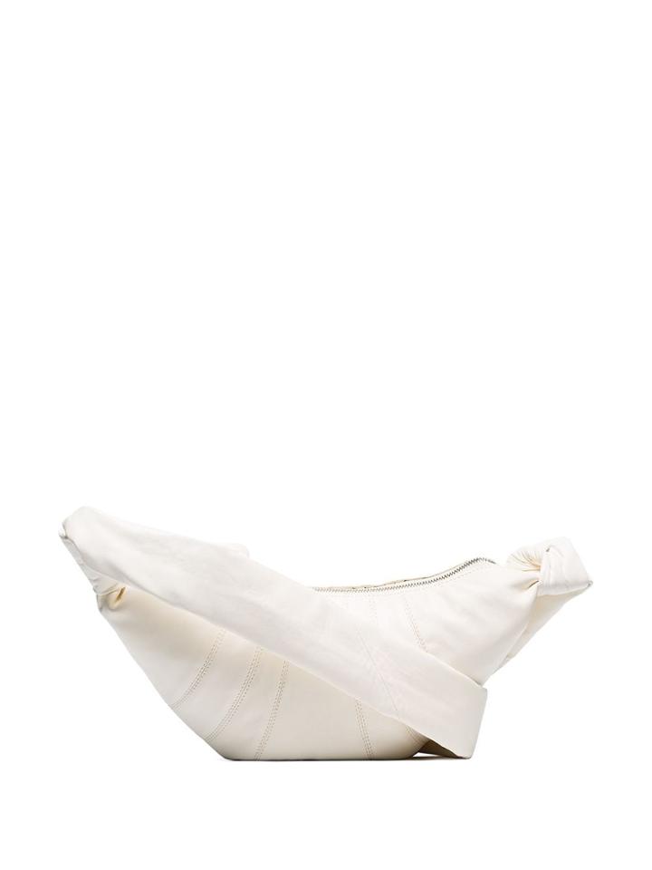 Lemaire Croissant Leather Shoulder Bag - White