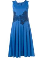 P.a.r.o.s.h. Lace Detail Dress, Women's, Size: Xs, Blue, Cotton/spandex/elastane/polyester