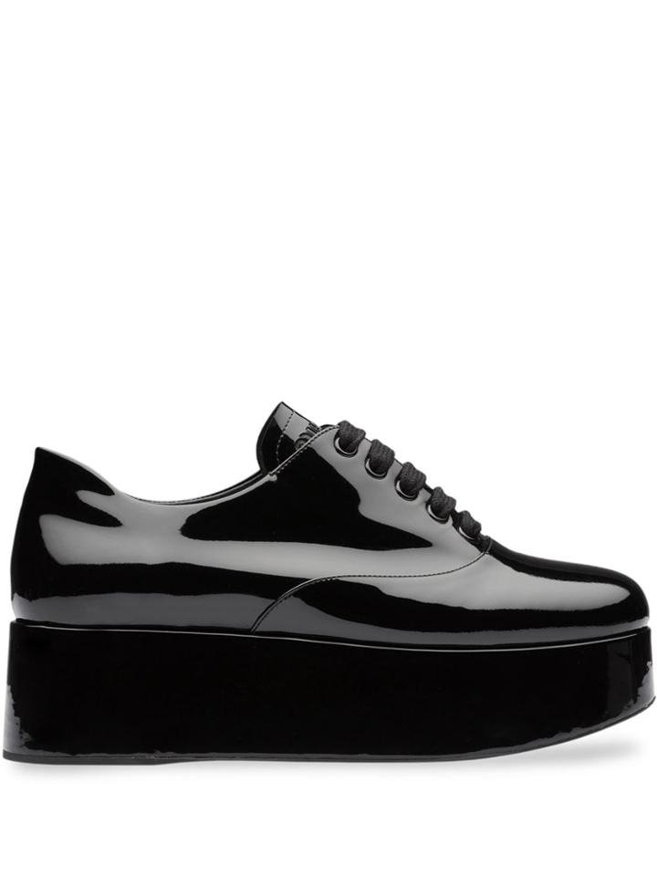 Miu Miu Platform Lace-up Shoes - Black