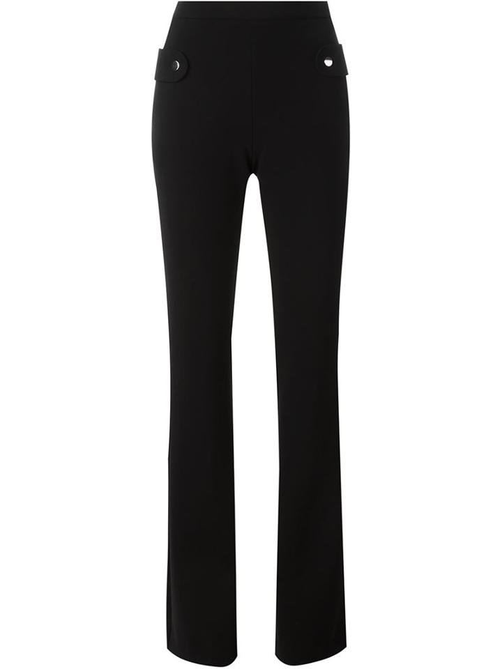 Carven Flared High Waist Trousers, Women's, Size: 38, Black, Polyester/polyurethane/acetate/pbt Elite