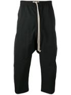 Rick Owens Drkshdw Drop-crotch Trousers, Men's, Size: Xs, Black, Cotton/polyamide