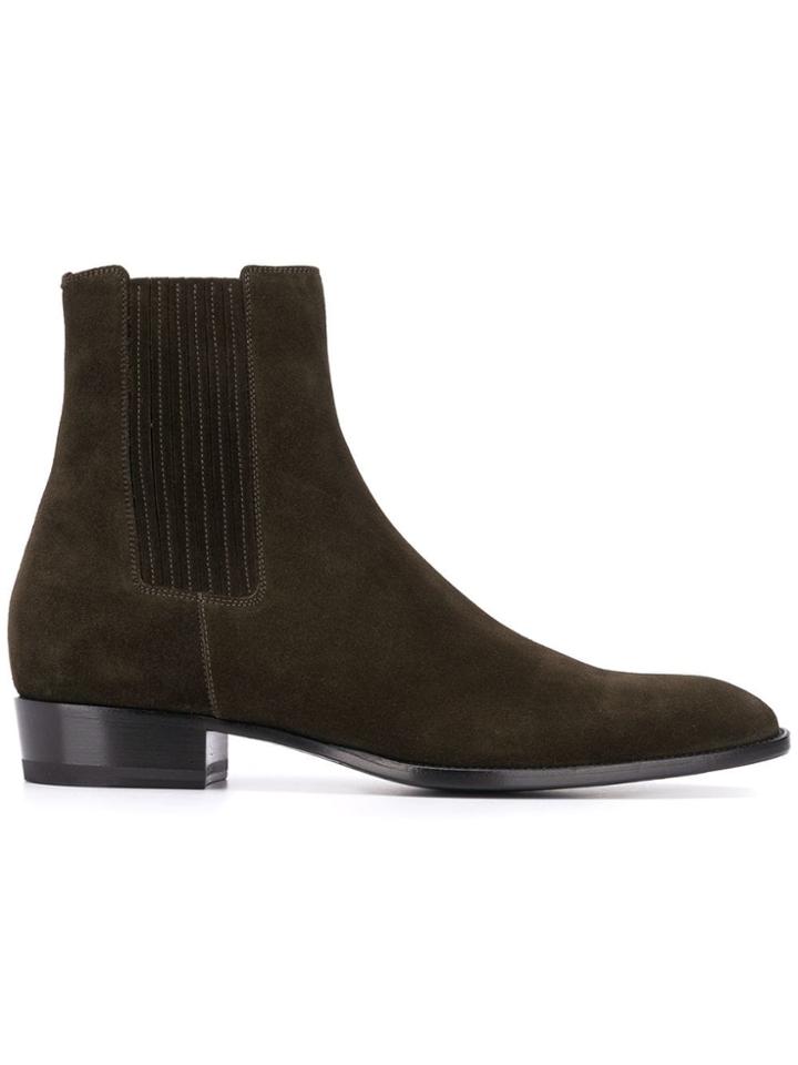 Saint Laurent Chelsea Ankle Boots - Green