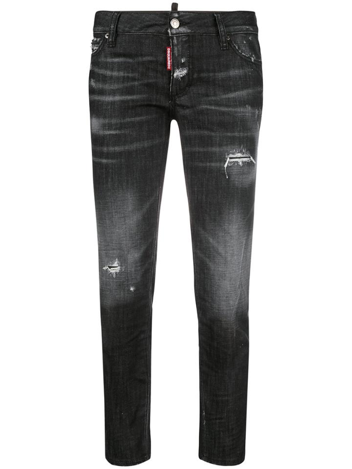 Dsquared2 Super Skinny Cropped Jeans - Black