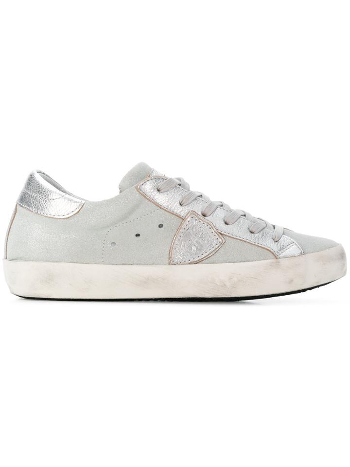 Philippe Model Glitter Low-top Sneakers - Grey