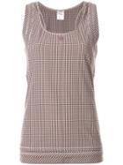 Chanel Pre-owned Houndstooth Print Tank Top - Purple