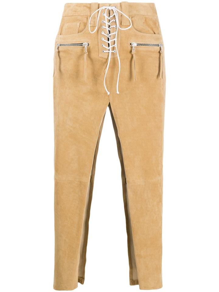 Unravel Project High Slit Skirt - Neutrals