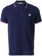Moncler Logo Plaque Polo Shirt - Blue