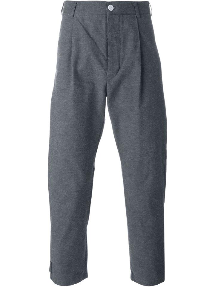 Sunnei Straight Leg Trousers, Men's, Size: Xl, Grey, Polyamide/cotton