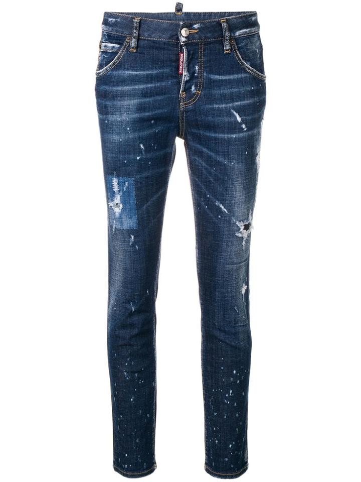 Dsquared2 Cool Girl Distressed Jeans - Blue