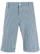 Perfection Striped Bermuda Shorts - Blue